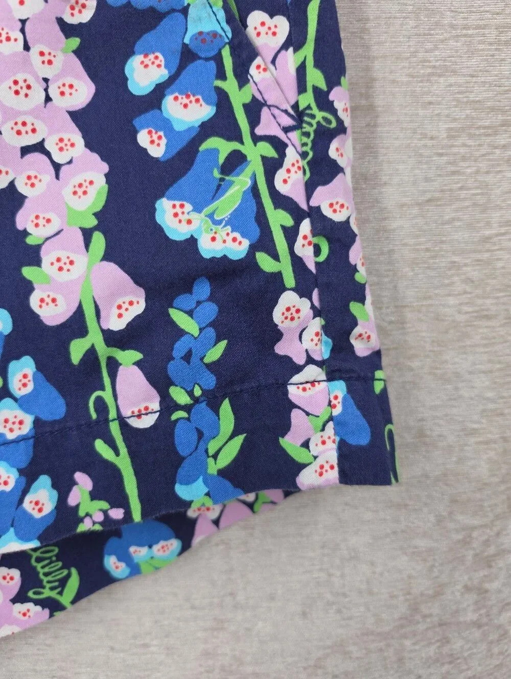 Lilly Pulitzer Callahan Cotton Twill Shorts in Foxy Foxglove Floral